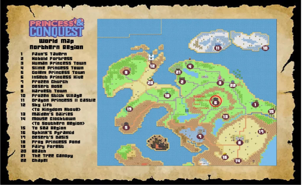 Princess & Conquest World Maps